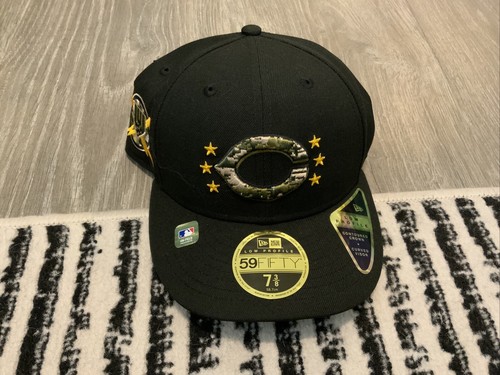 New Era Cincinnati Reds 2024 Armed Forces Day Hat 59FIFTY Low Profile 7 3/8