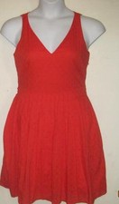 J. Crew misses sz 8 orange pleated peplum dress Nice j182