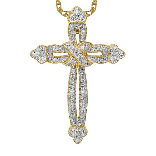 Justin Davis Cross with crown Necklace 925 57.1g HEAVY CROSS Chain