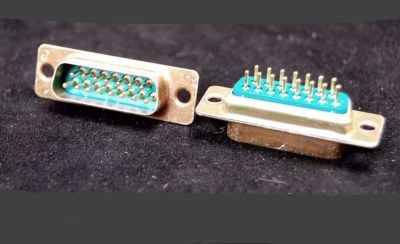2 Cinch D-Sub MIL Spec Connectors DAMM15PM 15-Pin Part # M24308/24-2F New!