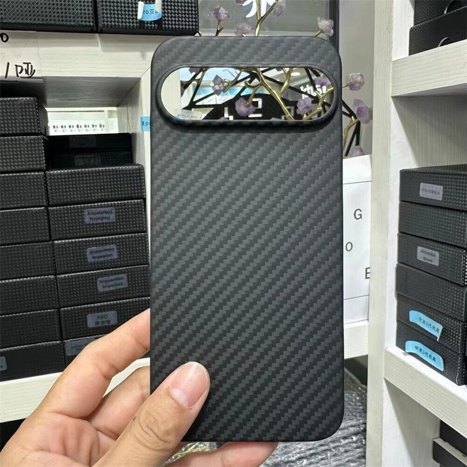 Black Carbon Fiber Case For Google Pixel 9 pro XL/9 pro Aramid Anti-fall Case - Image 2 of 4