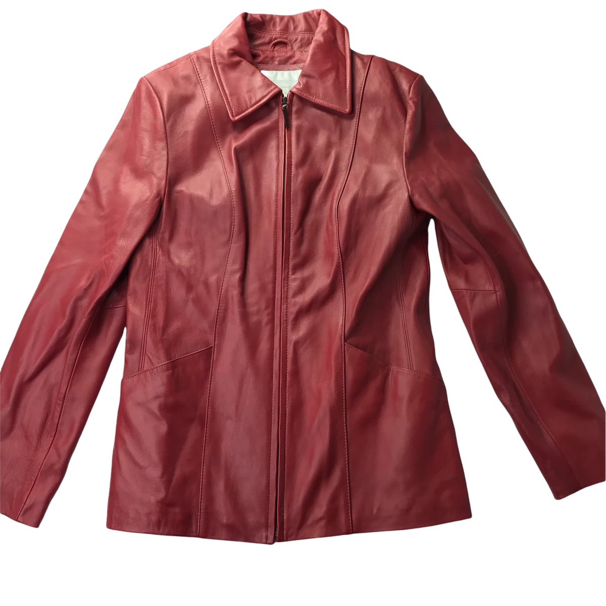 Worthington red leather best sale jacket