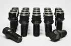 20 x M14 x 1.5, 30mm Thread, Radius Wheel Bolts (Black)