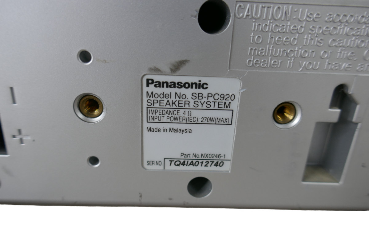Panasonic SB-PC680 Speaker & Home Speakers - SB-PC920 & 2 SB-FS681