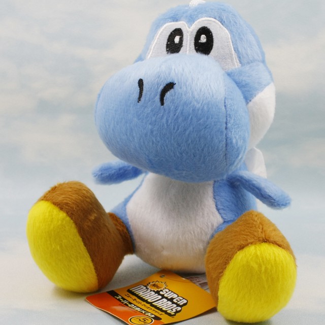 6" Super Mario Bros. Blue Yoshi Plush Soft Doll Teddy Stuffed Animal