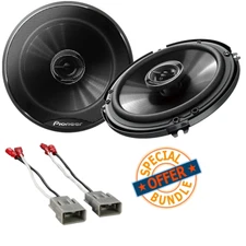 Pioneer 300W 6.5" 2 Way Car Speakers + Speaker Wire Adapter For Honda Vehicle