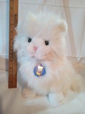 Vintage Dakin White Fluffy Persian kitty Cat 1983 10  New