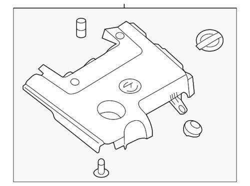 Cubierta del motor para Nissan (N/P 14041-1AA1B)