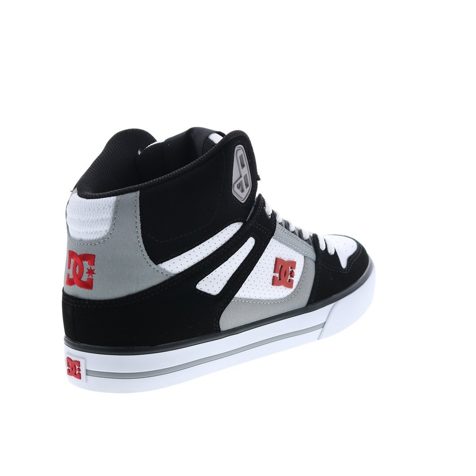 Red Bottom Dc's DC Pure High Top WC Mens 10.5 Black White Red Skate Shoes Sneakers ...