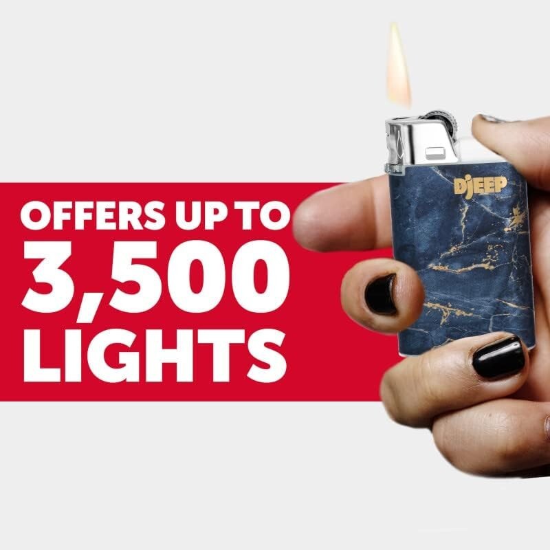 DJEEP Lighters Collection, Textured Disposable Lighter with Ergonomic Design 4ct