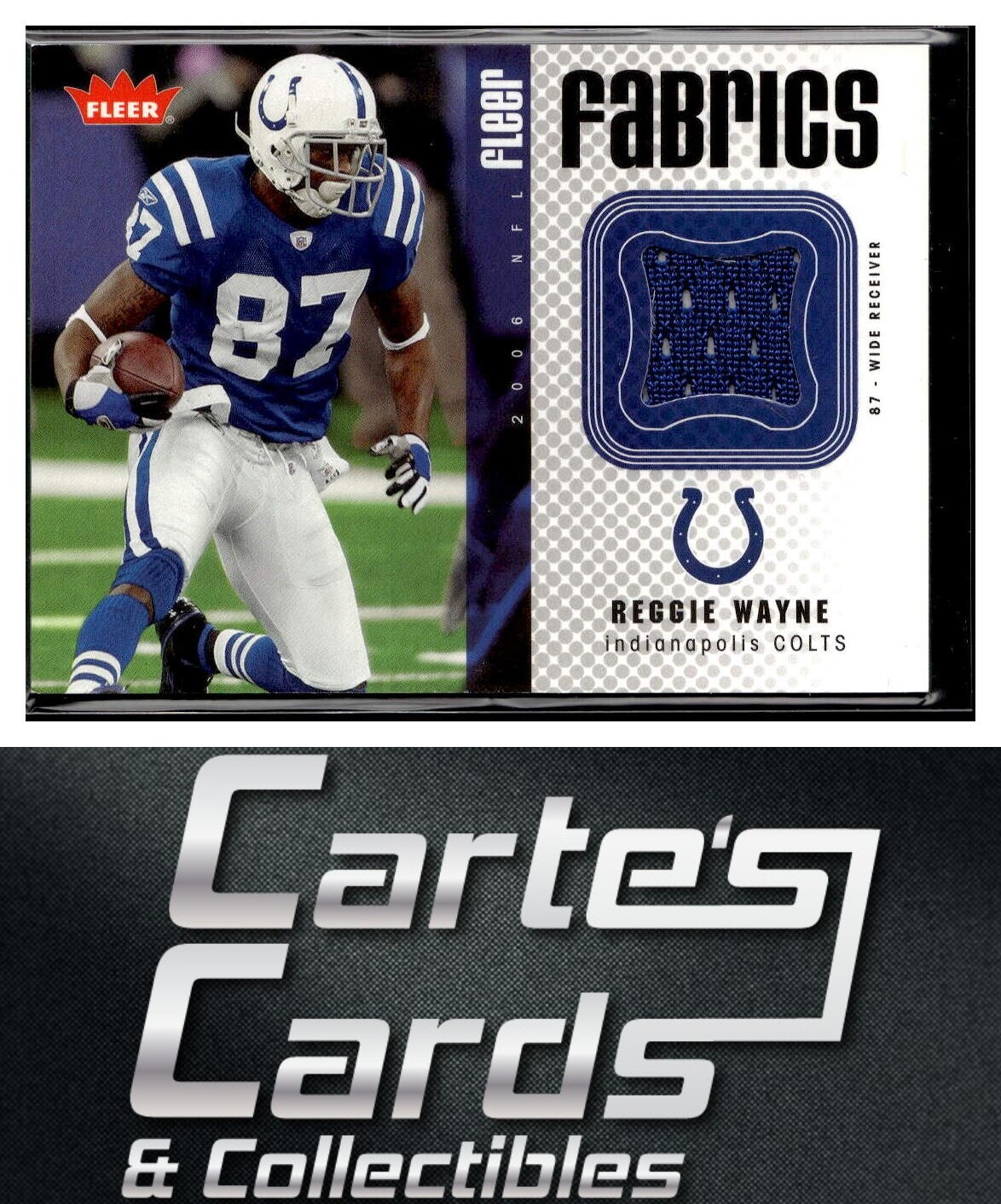 Reggie Wayne 2006 Fleer #FF-WA Fabrics Indianapolis Colts Jersey