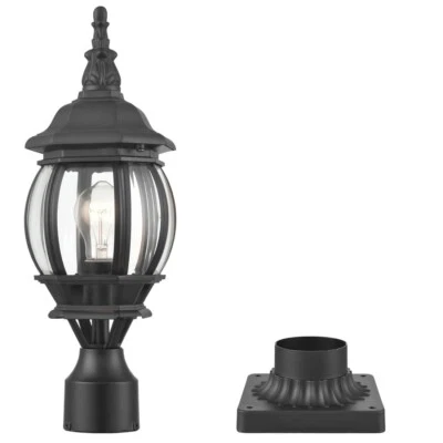 CLAXY Outdoor Vintage Lamp Post Light Fixture,Waterproof Exterior Post Lantern Light