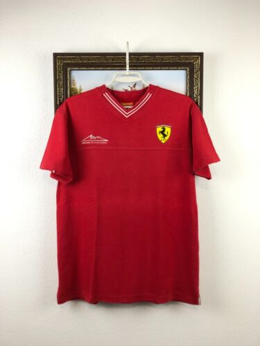 Vintage Ferrari Michael Schumacher Racing Red Shirt Jersey Rare Marlboro Size M
