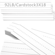 100 Sheets Sentence Strips 3 X 18 Inch, 92Lb/250Gsm Cardstock Sentence Strips Wh