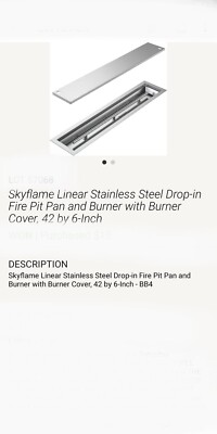 Skyflame Gas 42 X 6 Drop In Fire Pit