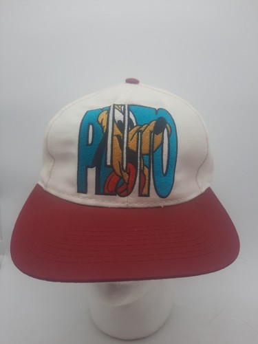 Vintage The Disney Store Pluto Snap Back Hat Cap Disney