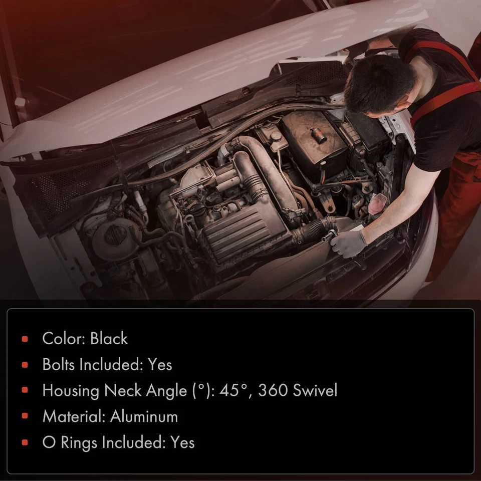 Carcasa termostato toma agua giratoria 45° 360 para Chevrolet C10 C20 Buick Regal Foto 2 de 4