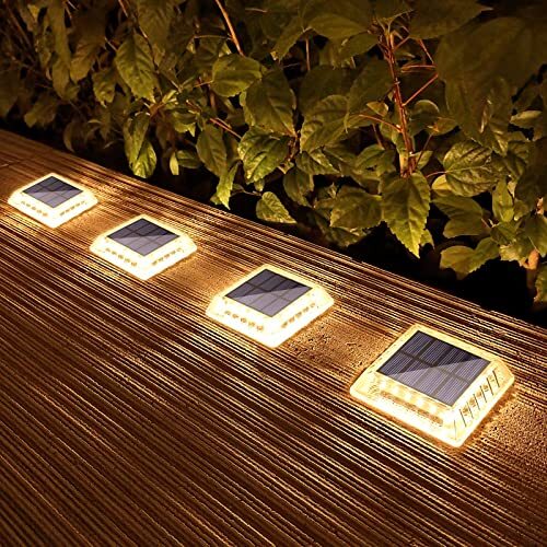 Lacasa Luci Solari Giardino 4 Pezzi IP68 30LM LED Lampada da Esterno