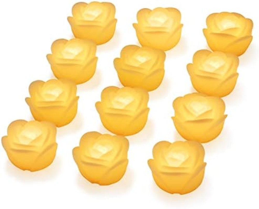 Candele Galleggianti LED Cera Tremolante - Set 12 Pezzi Senza Fiamma