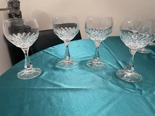 Set Of 4 SCHOTT-ZWIESEL CRYSTAL VOLTERRA PATTERN WINE GLASS 6"TALL 2 7/8 BOGO