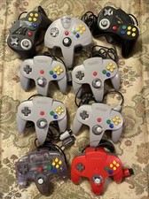 Official Nintendo 64 N64 Controllers Lot of 9 For Parts or Repair As Is  
