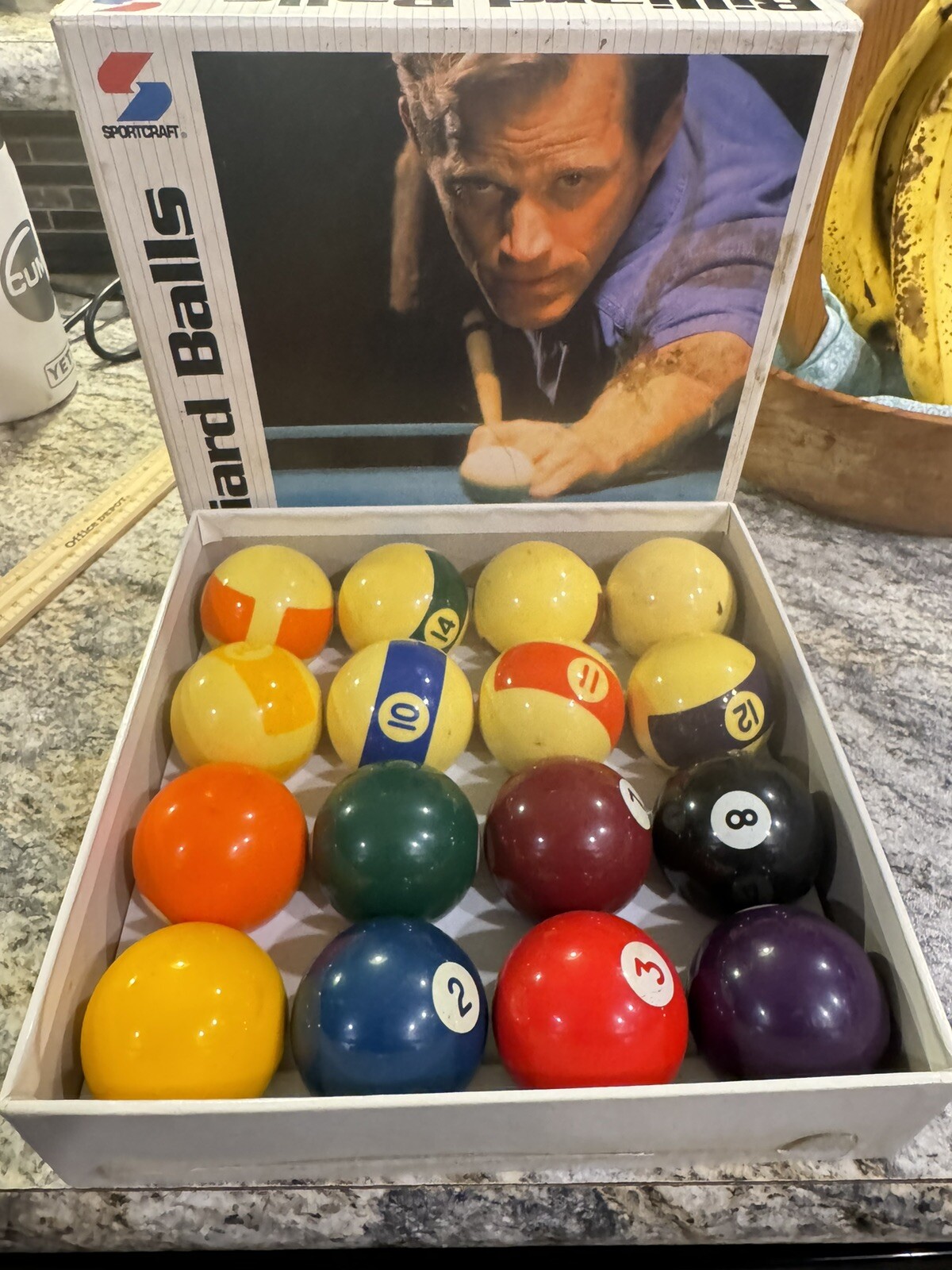 Vintage Belgian Made Aramith Pool Billiard Ball Set, 21/4” In Box
