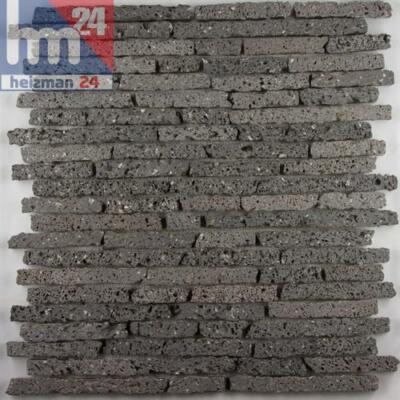Lavastein Mosaik Bromo aus Lavagestein Stäbchenmosaik Matte 30 x 30cm Mosaik