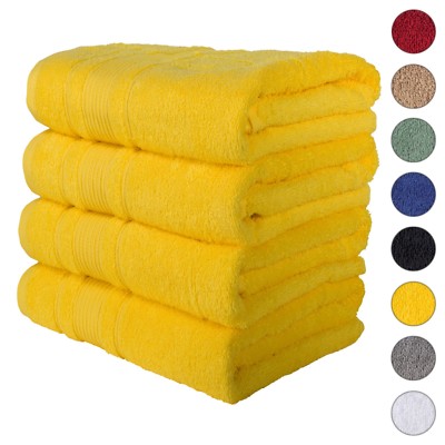 NEW YELLOW Color ULTRA SUPER SOFT LUXURY PURE TURKISH 100% COTTON BATH TOWELS