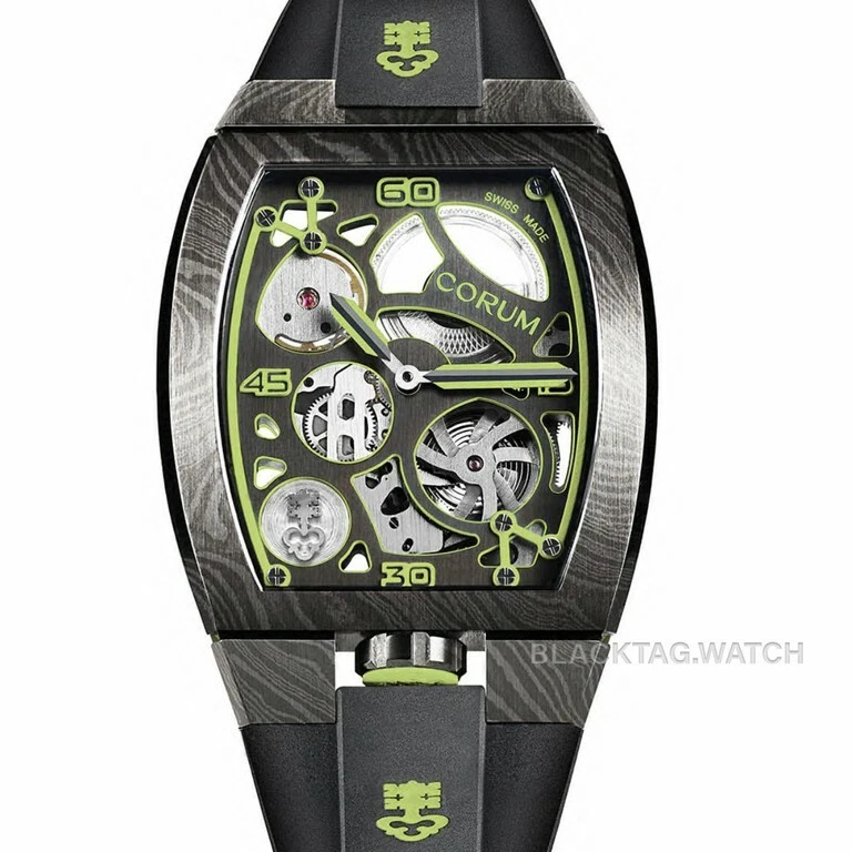 Corum Lab 01 Damascus Steel Green Wristwatch Z410 03954 410.100.43 F371 AV01