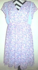 Princess by Vera Wang Floral Short Sleeve Sheer Top Dress Size XL