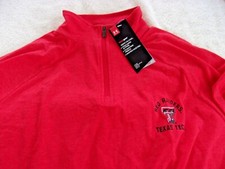 NWT Under Armour loose fit top zippered pullover, men's L, XL, Texas Tech, red