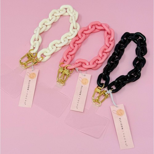 Acrylic Link Phone Wrist Lanyard Strap Pink - Zdjęcie 5 z 11