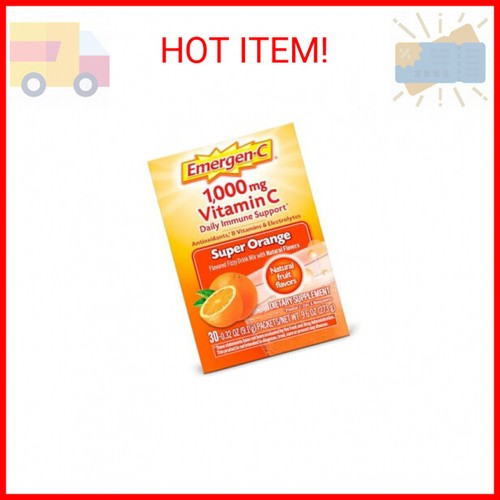 Emergen-C 1000mg Vitamin C Powder for Daily Immune Support Caffeine Free Vitamin
