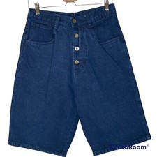 Bill Blass Vintage Super Hi-Rise Mom Denim Shorts Button Fly Sz.12 90s Retro