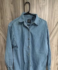 Vintage Gap Denim Button Down Shirt size Medi...