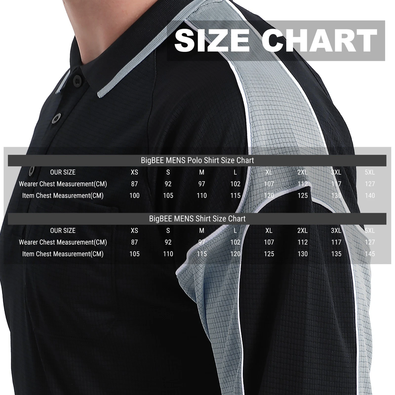 Size Chart – Big BEE Panel polo shirt long sleeve