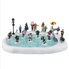 Lemax Hockey In The Park Set Of 19 44766 villaggio di natale