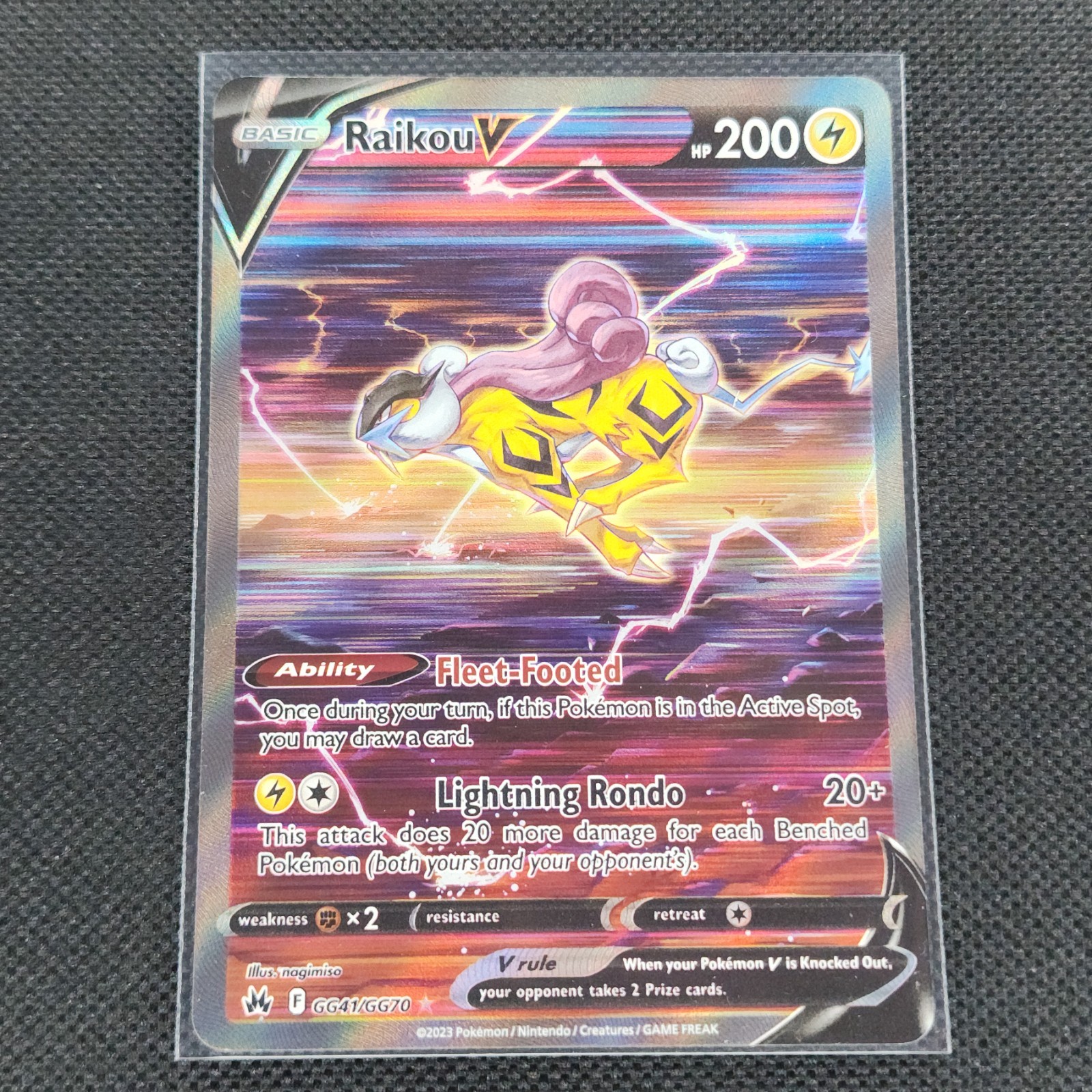 Raikou V - GG41/GG70 - Alternate Art - Crown Zenith - Pokemon Card - NM/M