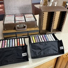 Vintage Cassette Tape lot 50 Cassettes / multiple cassette tape case bundle