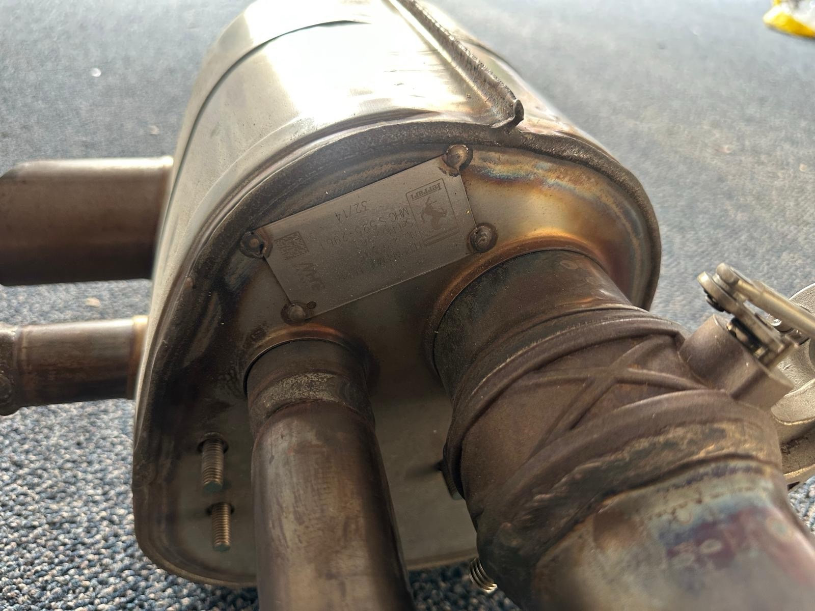 Ferrari F12 or TDF Muffler with Bypass Flaps. Excellent Condition - OEM