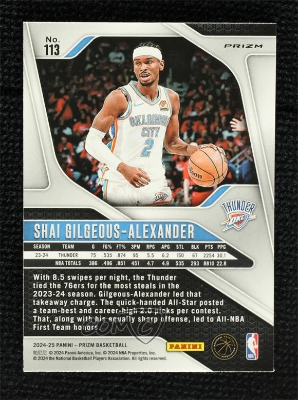 2024-25 Panini Prizm Choice Tiger Stripes Prizm Shai