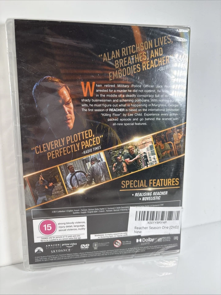 Reacher - Season 1 DVD Set . UK. BRAND NEW SEALED - Image 2 of 4