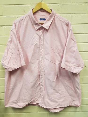 Camicia uomo rosa manica corta con bottoni - look casual elegante - cotone commercianti 4XL - Foto 2 di 9