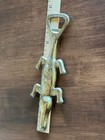 Vtg ALLIGATOR FIGURE SODA/POP BOTTLE CAP OPENER *SOLID BRASS *NEAT BARWARE — photo 5