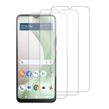 WowFluy 3 Pack for Blu View 5 Tempered Glass Screen 5, transparent