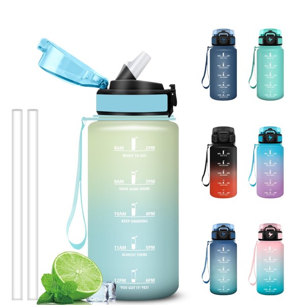 Grsta Trinkflasche 500Ml Auslaufsichere, Trinkflasche Kinder Mit Strohhalm,-image