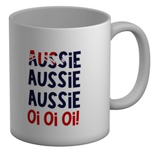 Aussie Oi Oi Oi Australia Outback Down Under Mug 11oz Cup Gift White