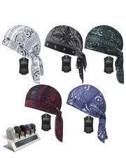 5 Pack Cooling Bandanas for Men Set Cool Head Wrap Scarf Pirate Headband Brea...