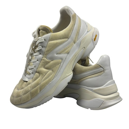 Rag & Bone Retro Runner Sneakers Cream Suede Leather Vibram Men's 10