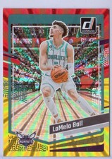 2023-24 Donruss Red and Gold Holo Laser #87 LaMelo Ball - Charlotte Hornets